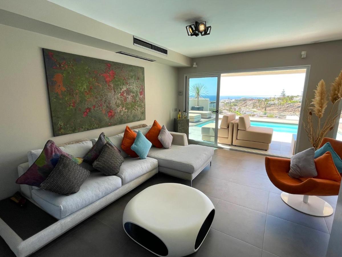 Luxury Villa Morelli With Seaview & Heated Pool 马斯帕洛马斯 外观 照片