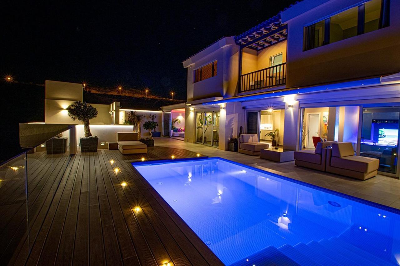 Luxury Villa Morelli With Seaview & Heated Pool 马斯帕洛马斯 外观 照片